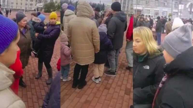 Беженцы из Курской области вновь провели митинг, выражая недовольство отсутствием помощи