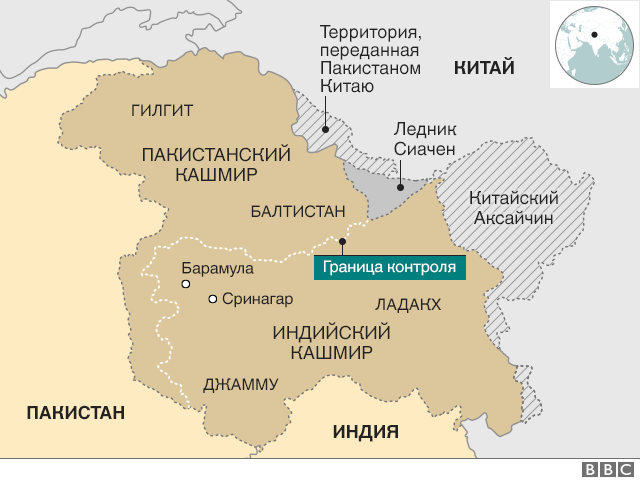 Kashmir conflict map